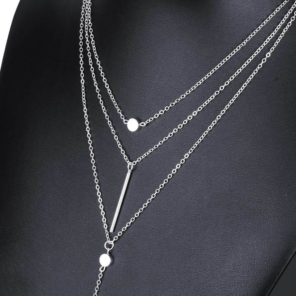 Trendy Statement Multilayered Necklace - Picture 4 of 4